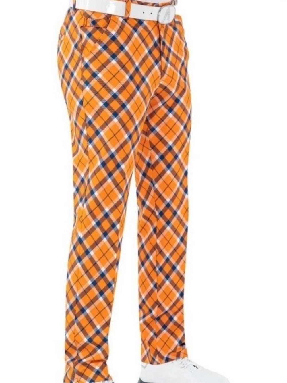 Royal & awesome Orange Plaid Golf Pants 42x34
